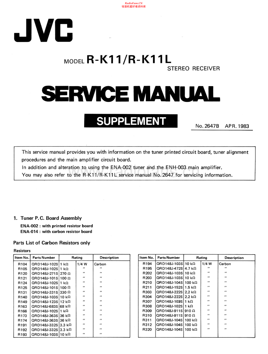 JVC-RK11-rec-sup 维修电路原理图.pdf_第1页