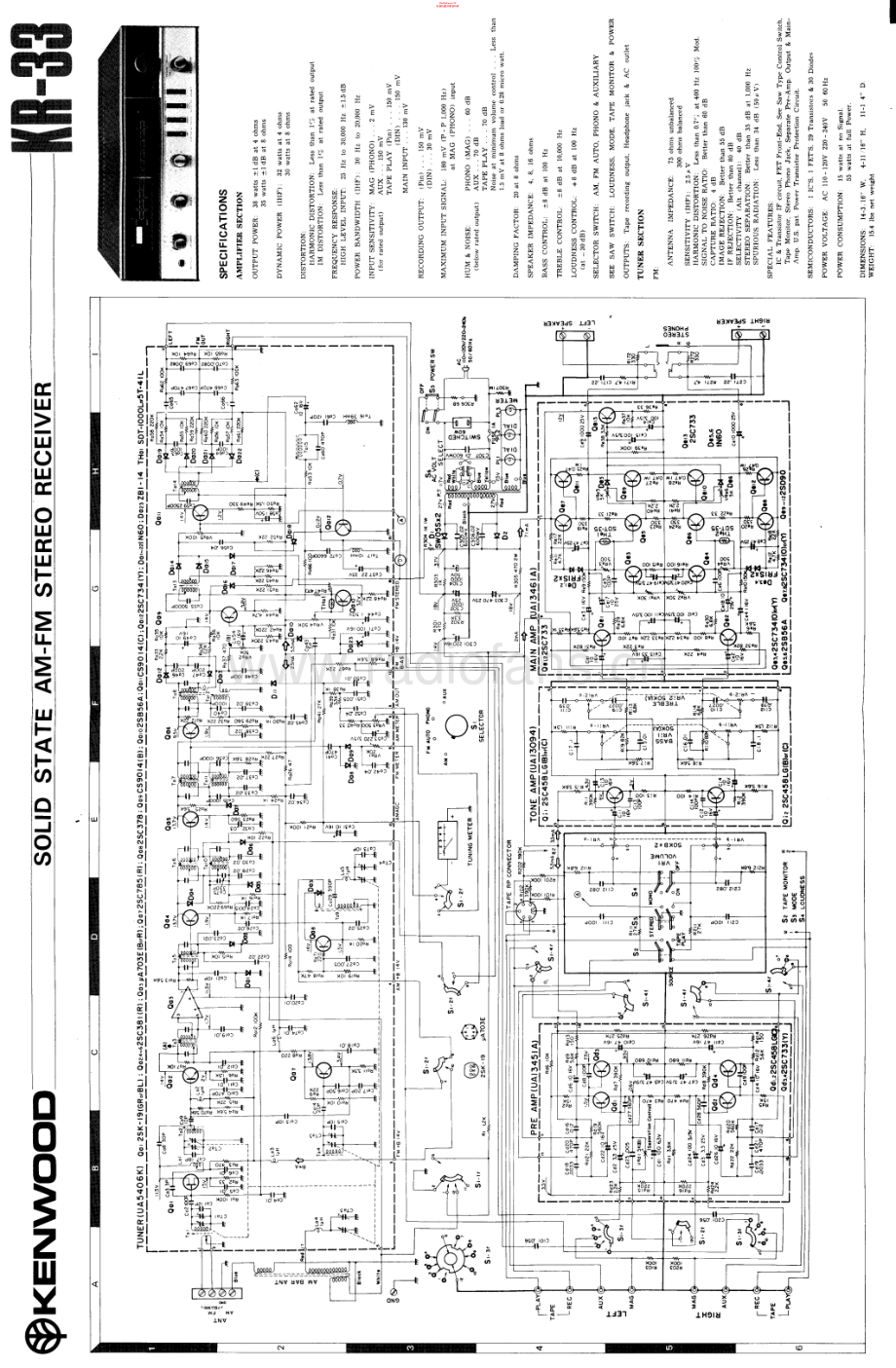 Kenwood-KR33-rec-sch 维修电路原理图.pdf_第1页