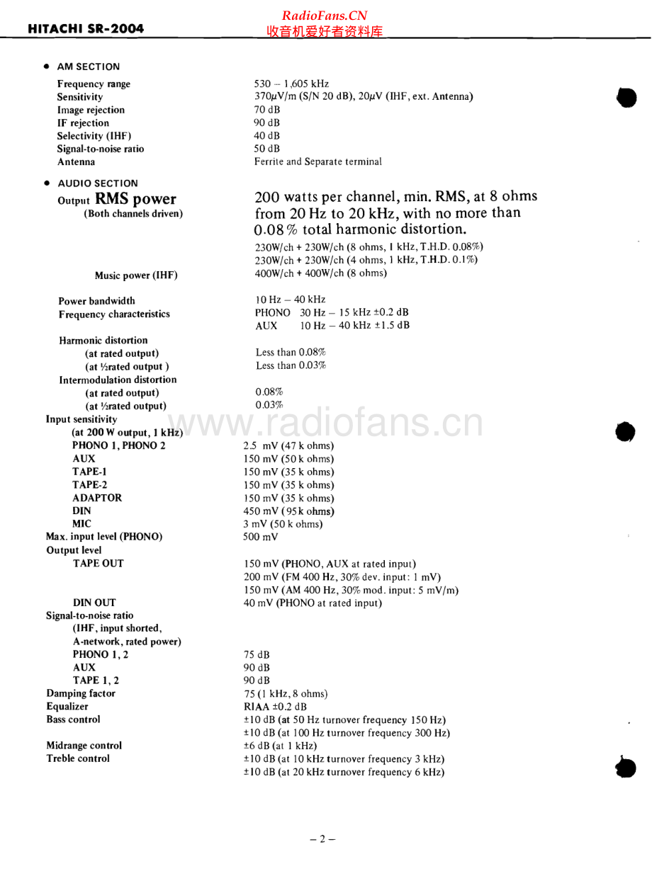 Hitachi-SR2004-rec-sm 维修电路原理图.pdf_第2页