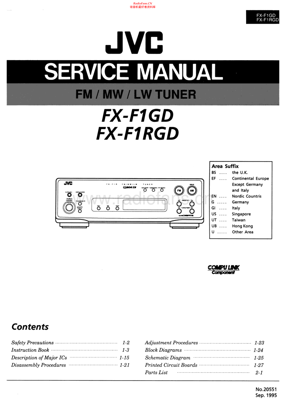 JVC-FXF1RGD-tun-sm 维修电路原理图.pdf_第1页