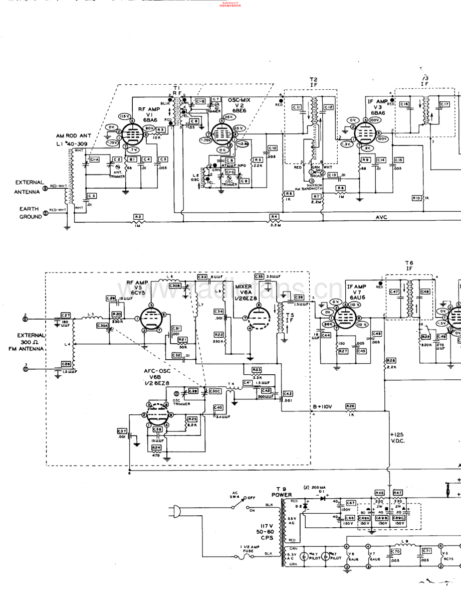 Heathkit-AJ10-tun-sch 维修电路原理图.pdf_第1页