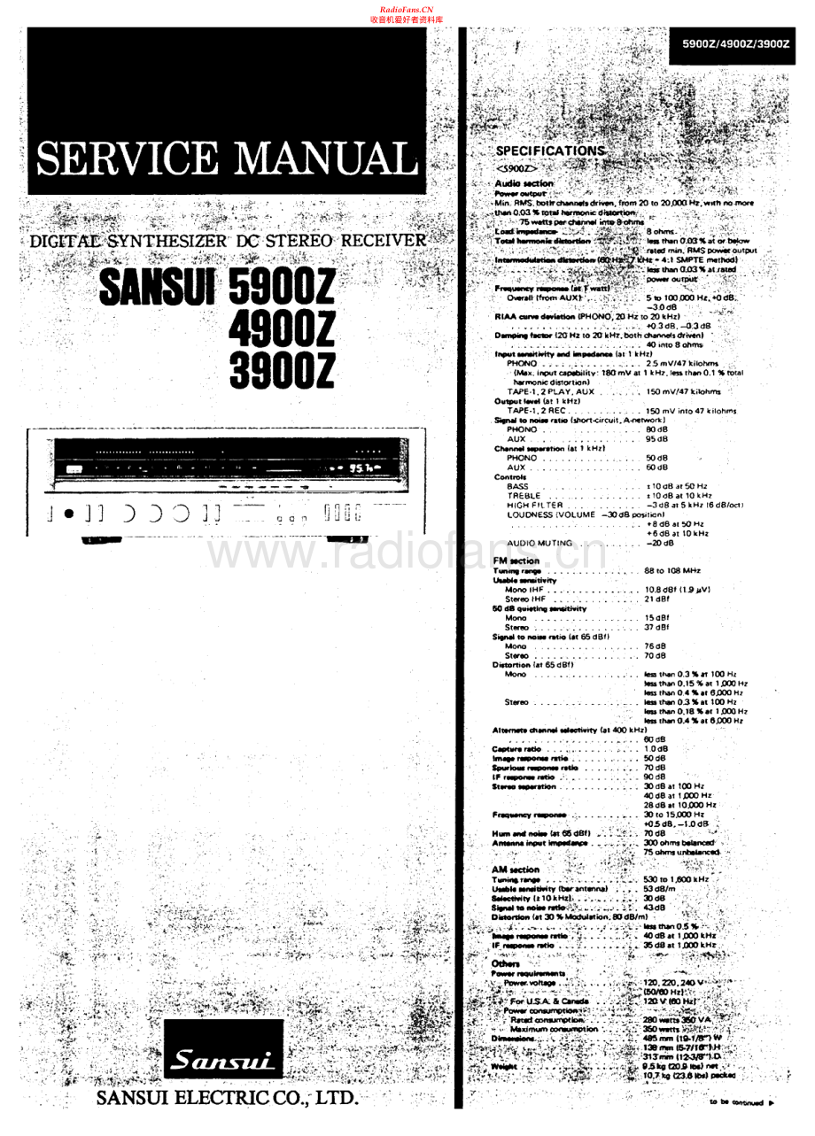 Sansui-4900Z-rec-sm 维修电路原理图.pdf_第1页