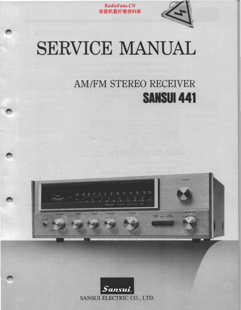 Sansui-441-rec-sm 维修电路原理图.pdf_第1页