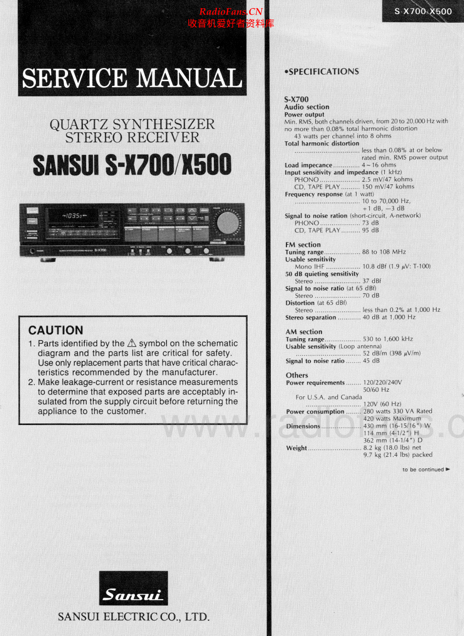 Sansui-SX700-rec-sm 维修电路原理图.pdf_第1页