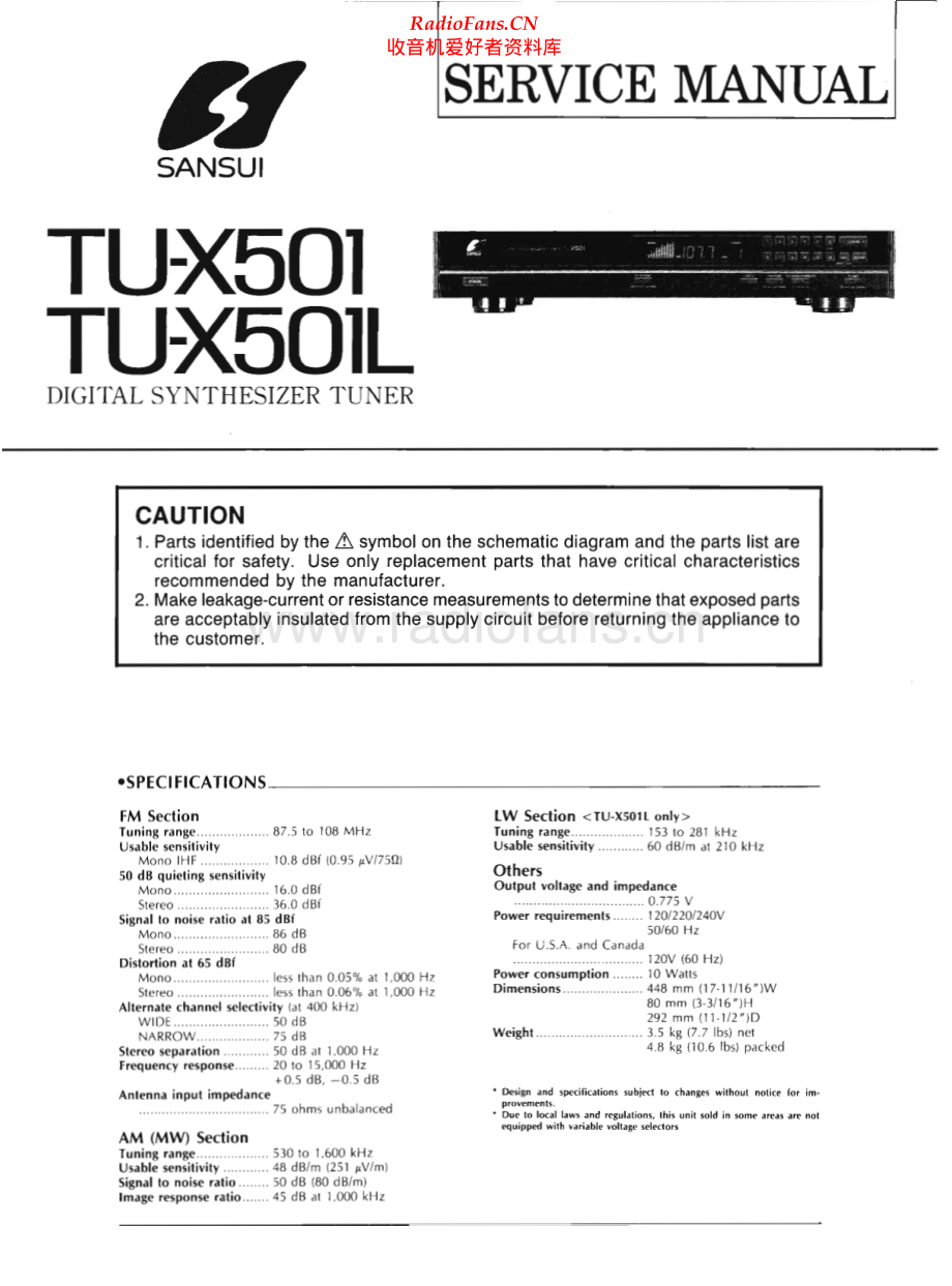 Sansui-TUX501L-tun-sm 维修电路原理图.pdf_第1页