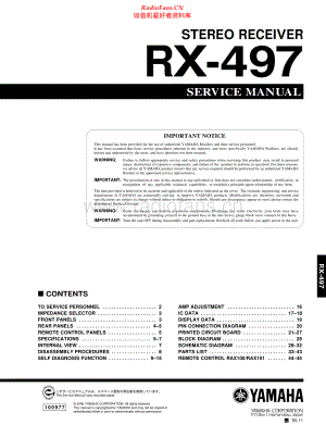 Yamaha-RX497-rec-sm(1) 维修电路原理图.pdf