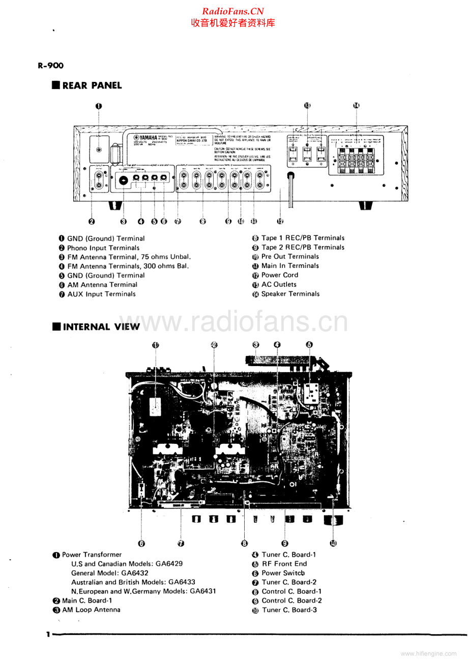 Yamaha-R900-rec-sm 维修电路原理图.pdf_第2页