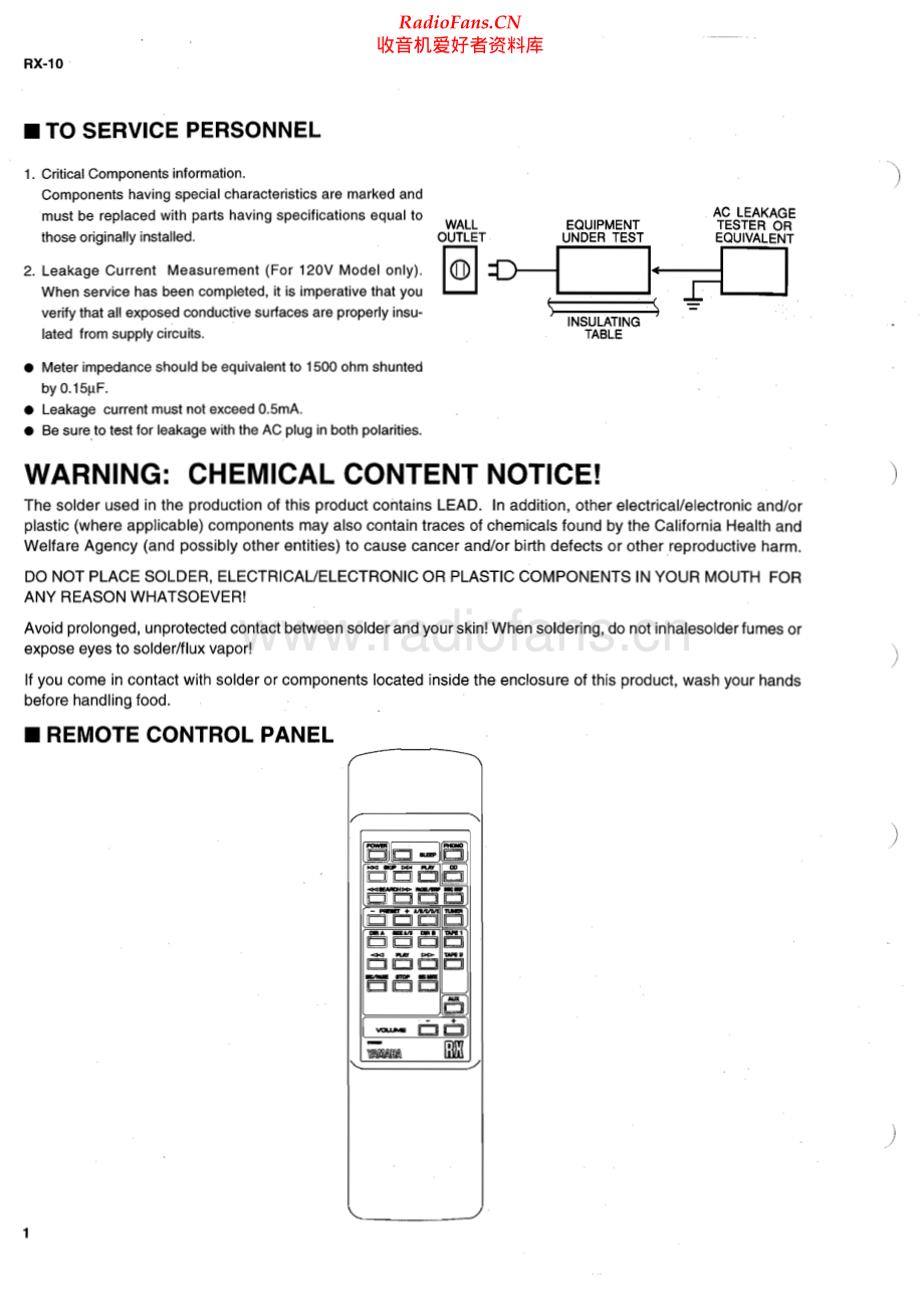 Yamaha-RX10-rec-sm(1) 维修电路原理图.pdf_第2页