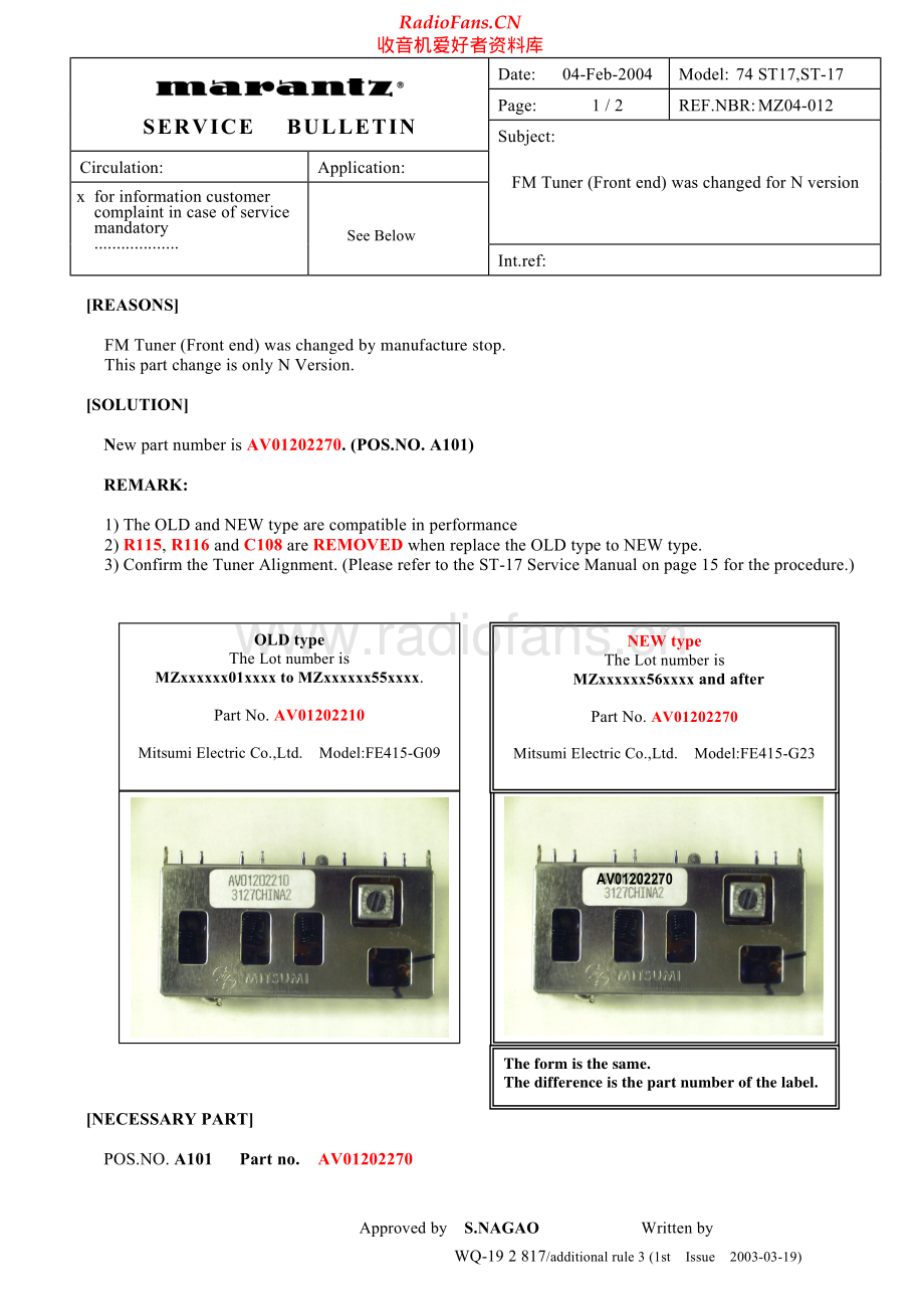 Marantz-ST17-tun-sb1 维修电路原理图.pdf_第1页