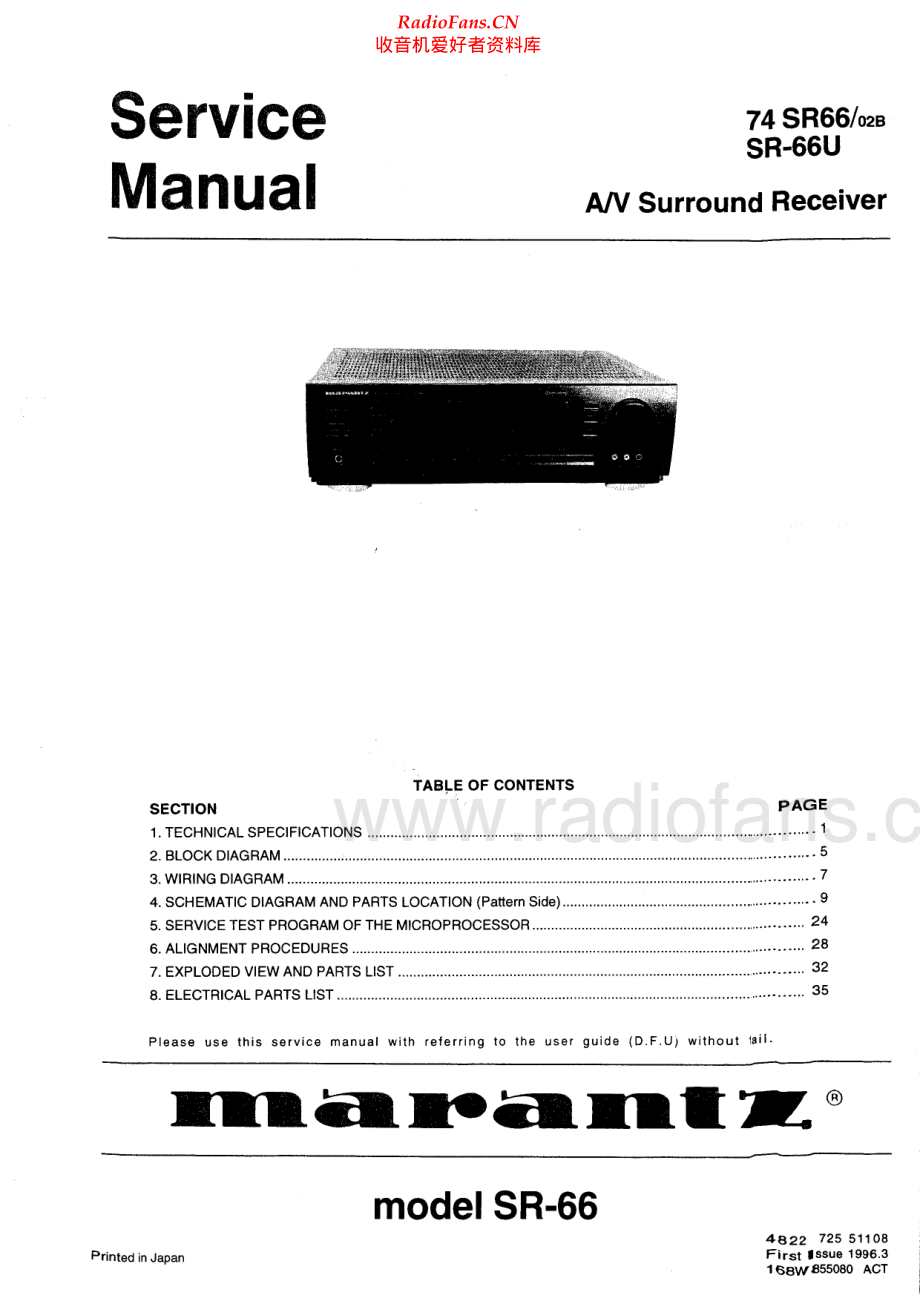 Marantz-SR66U-rec-sm 维修电路原理图.pdf_第1页