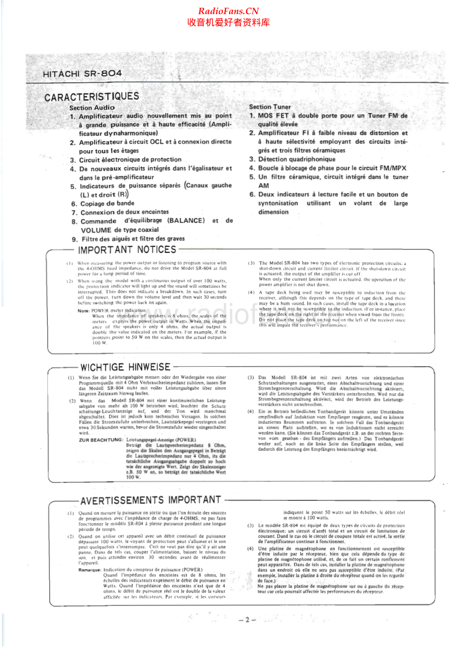 Hitachi-SR804-rec-sm 维修电路原理图.pdf_第2页