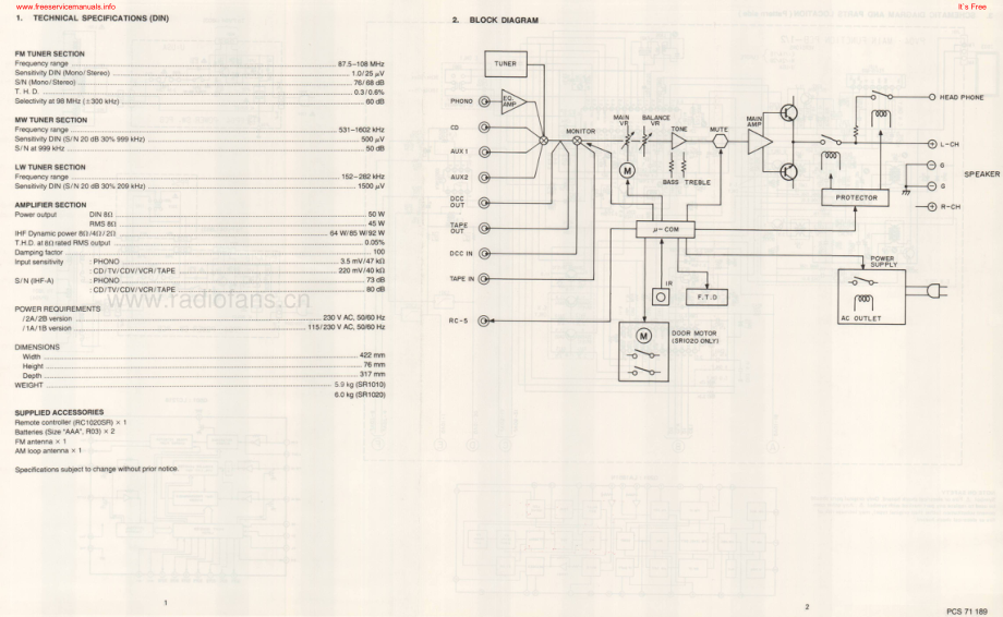 Marantz-SR1020-rec-sm 维修电路原理图.pdf_第3页