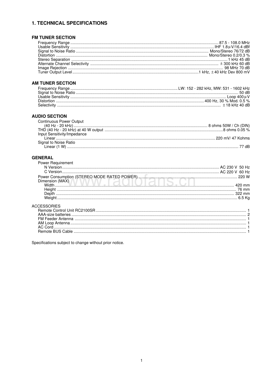 Marantz-SR2100-rec-sm 维修电路原理图.pdf_第3页