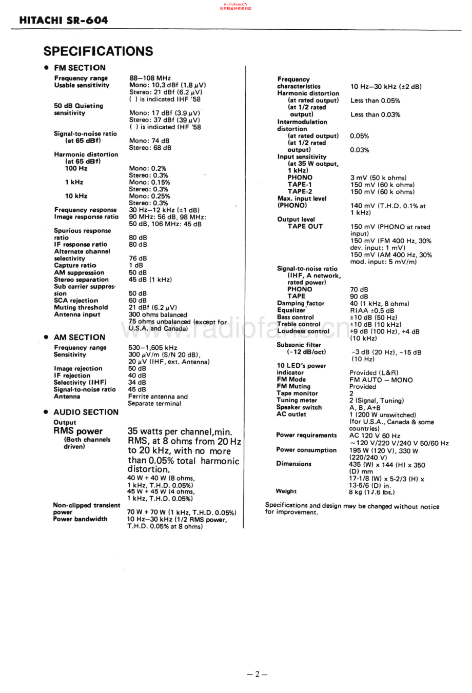 Hitachi-SR604-rec-sm 维修电路原理图.pdf_第2页