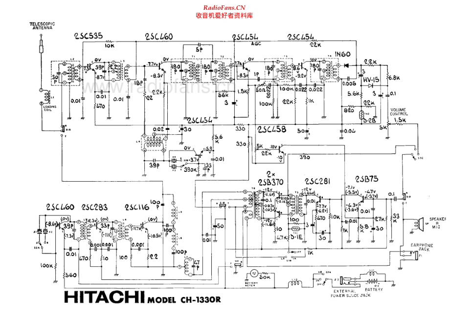 Hitachi-CH1330R-tun-sch 维修电路原理图.pdf_第1页