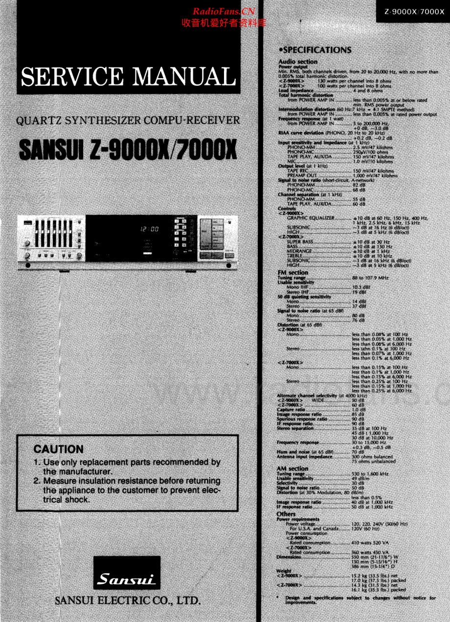 Sansui-Z7000X-rec-sm 维修电路原理图.pdf_第1页