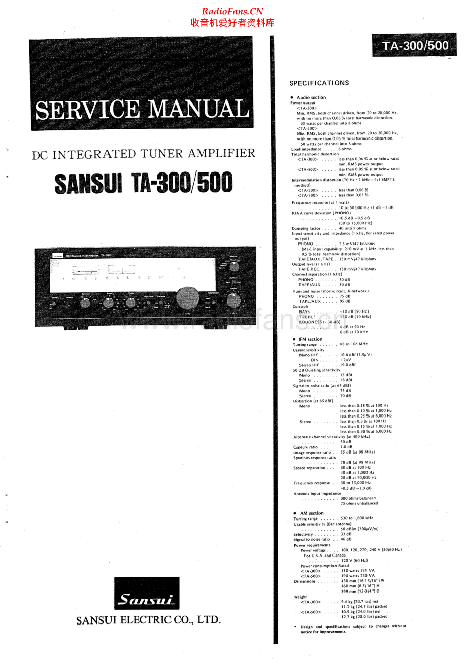 Sansui-TA500-rec-sm 维修电路原理图.pdf_第1页