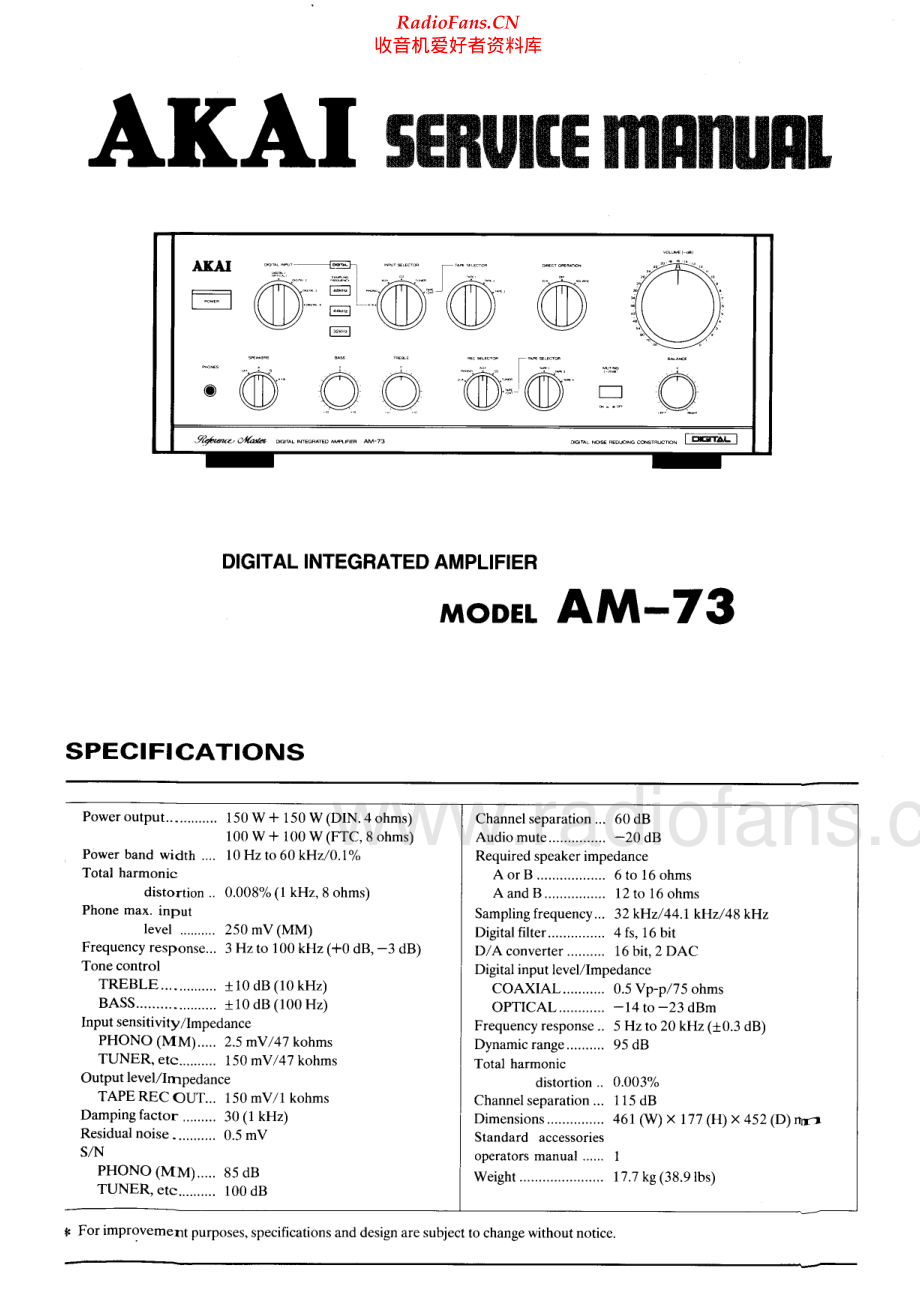 Akai-AM73-int-sm维修电路原理图.pdf_第1页