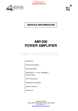 AustralianMonitor-AM1200-pwr-sm维修电路原理图.pdf