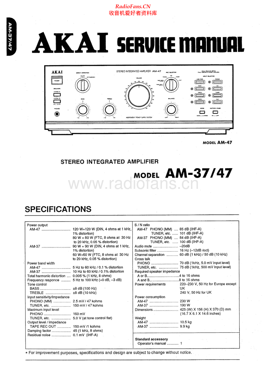 Akai-AM37-int-sm维修电路原理图.pdf_第1页