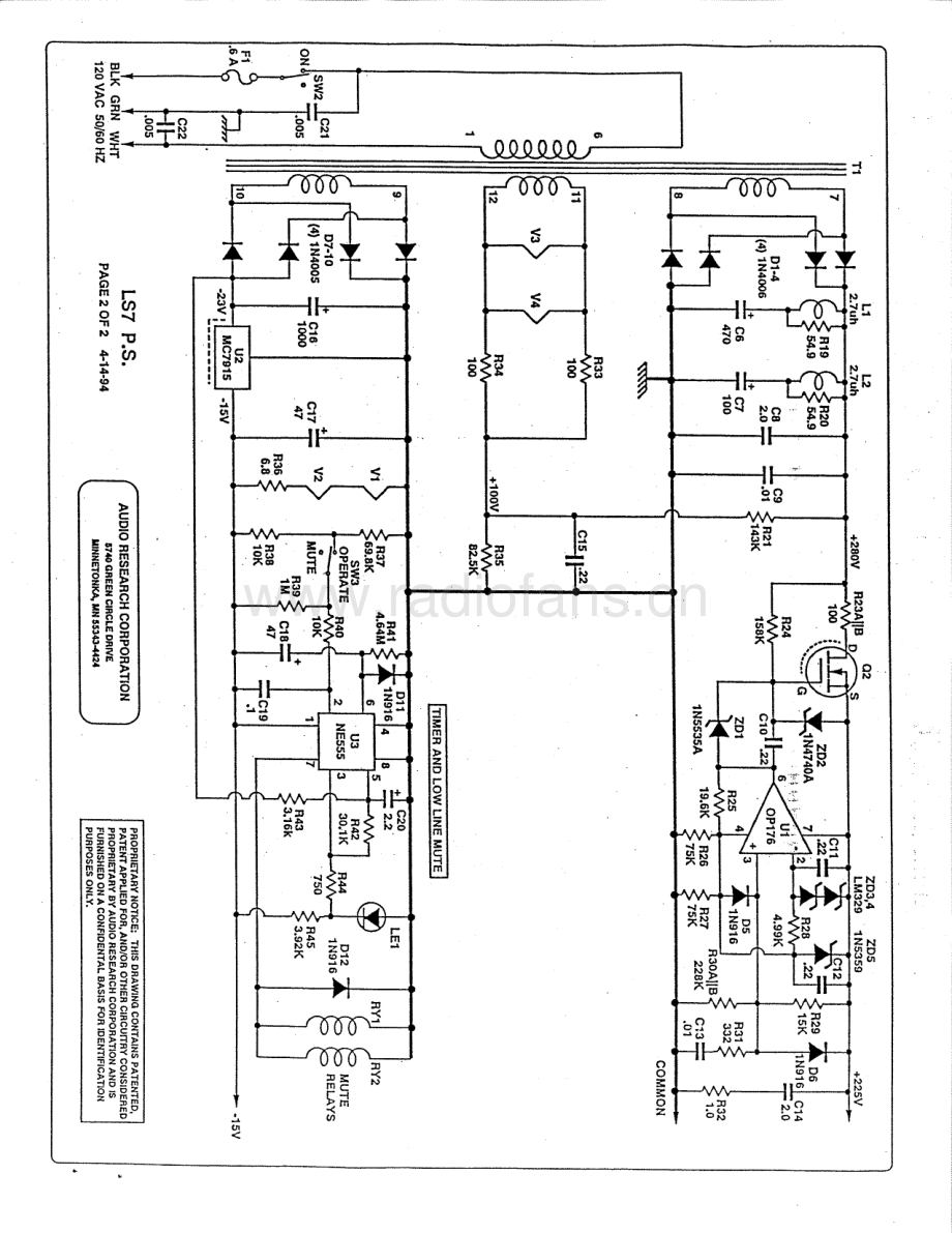 AudioResearch-LS7-pre-sch维修电路原理图.pdf_第3页