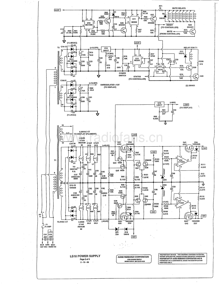 AudioResearch-LS10-pre-sch维修电路原理图.pdf_第3页