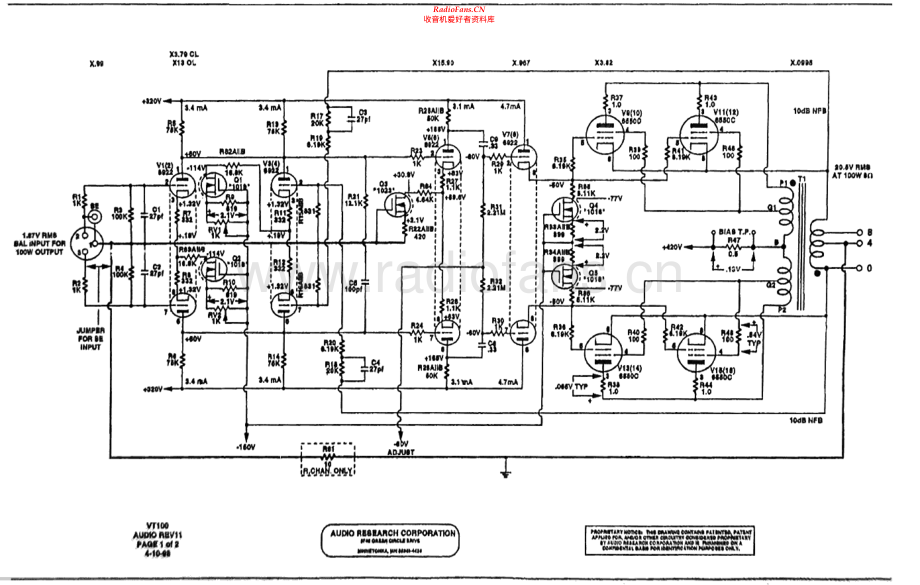 AudioResearch-VT100-pwr-sch维修电路原理图.pdf_第1页