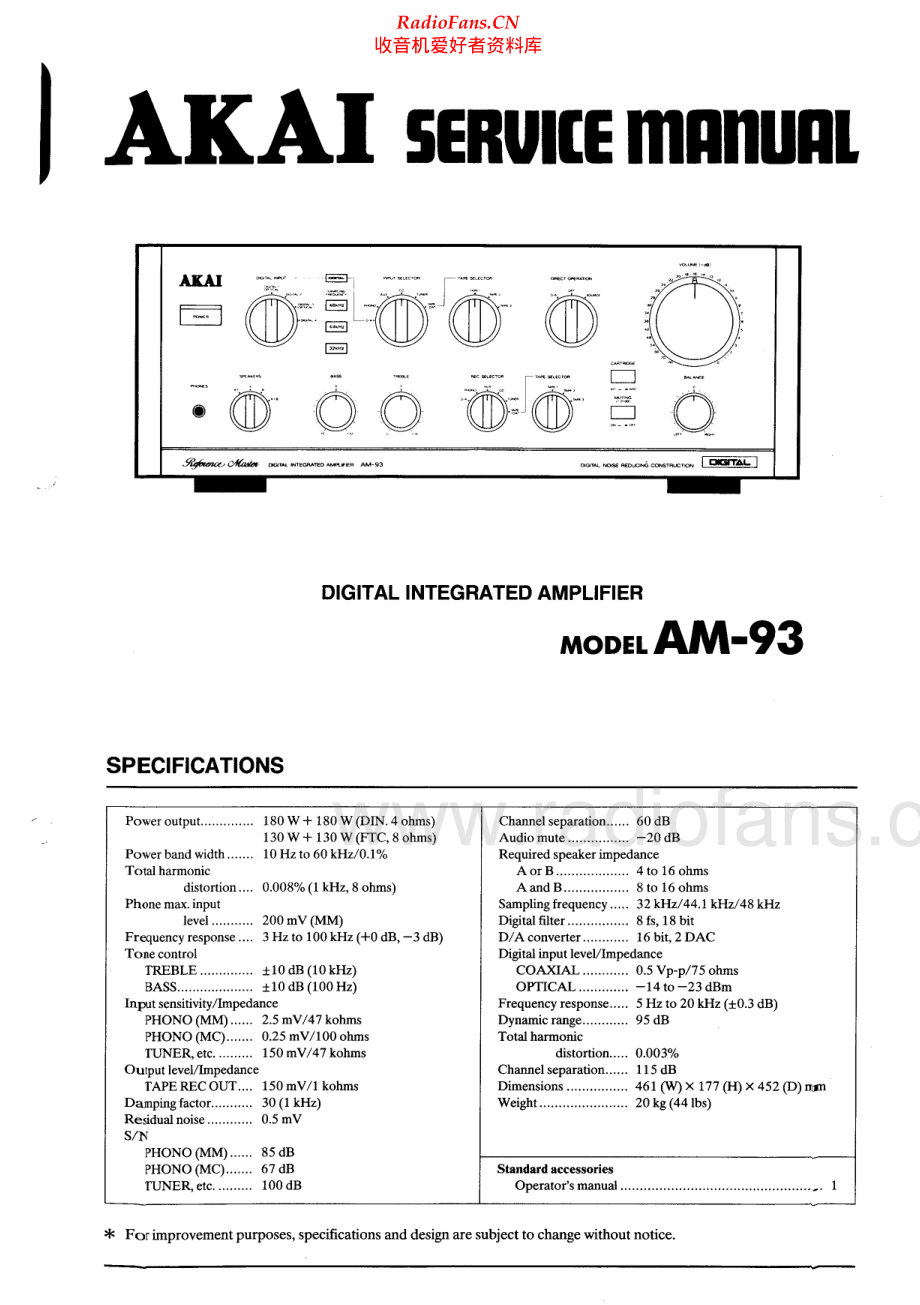 Akai-AM93-int-sm维修电路原理图.pdf_第1页