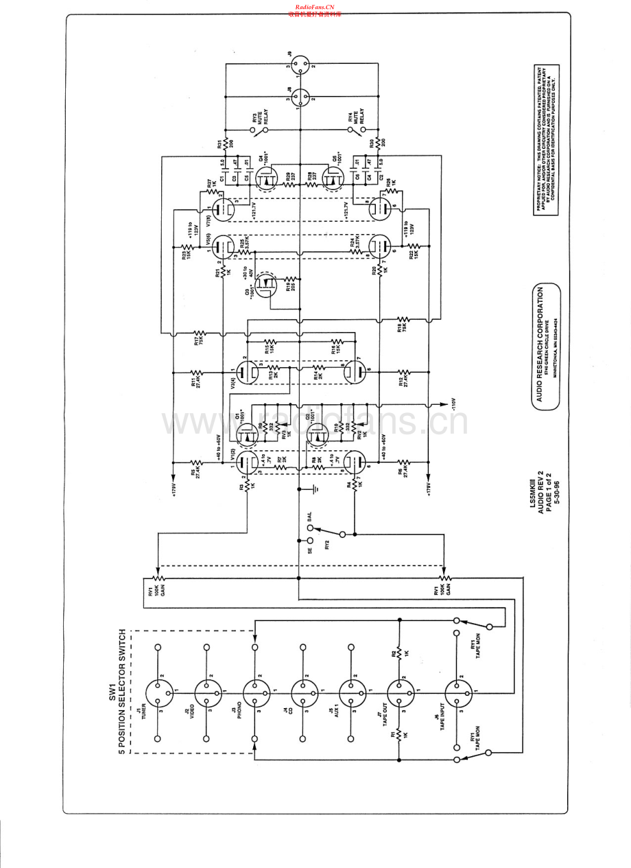 AudioResearch-LS5MK3-pre-sch维修电路原理图.pdf_第2页