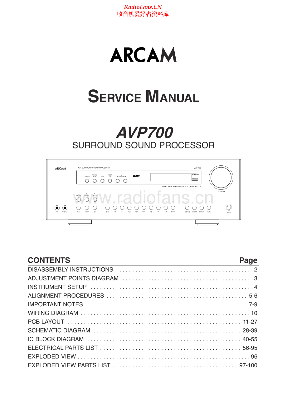 Arcam-AVP700-avr-sm维修电路原理图.pdf_第1页