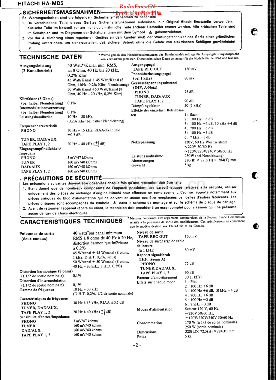 Hitachi-HAMD5-int-sm 维修电路原理图.pdf_第2页