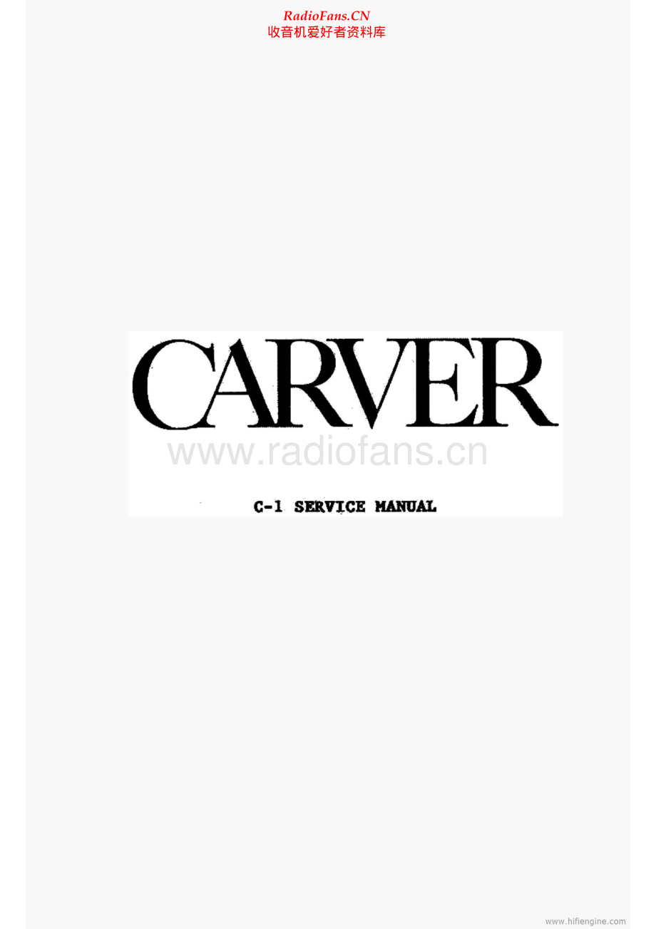 Carver-C1-pre-sm维修电路原理图.pdf_第1页