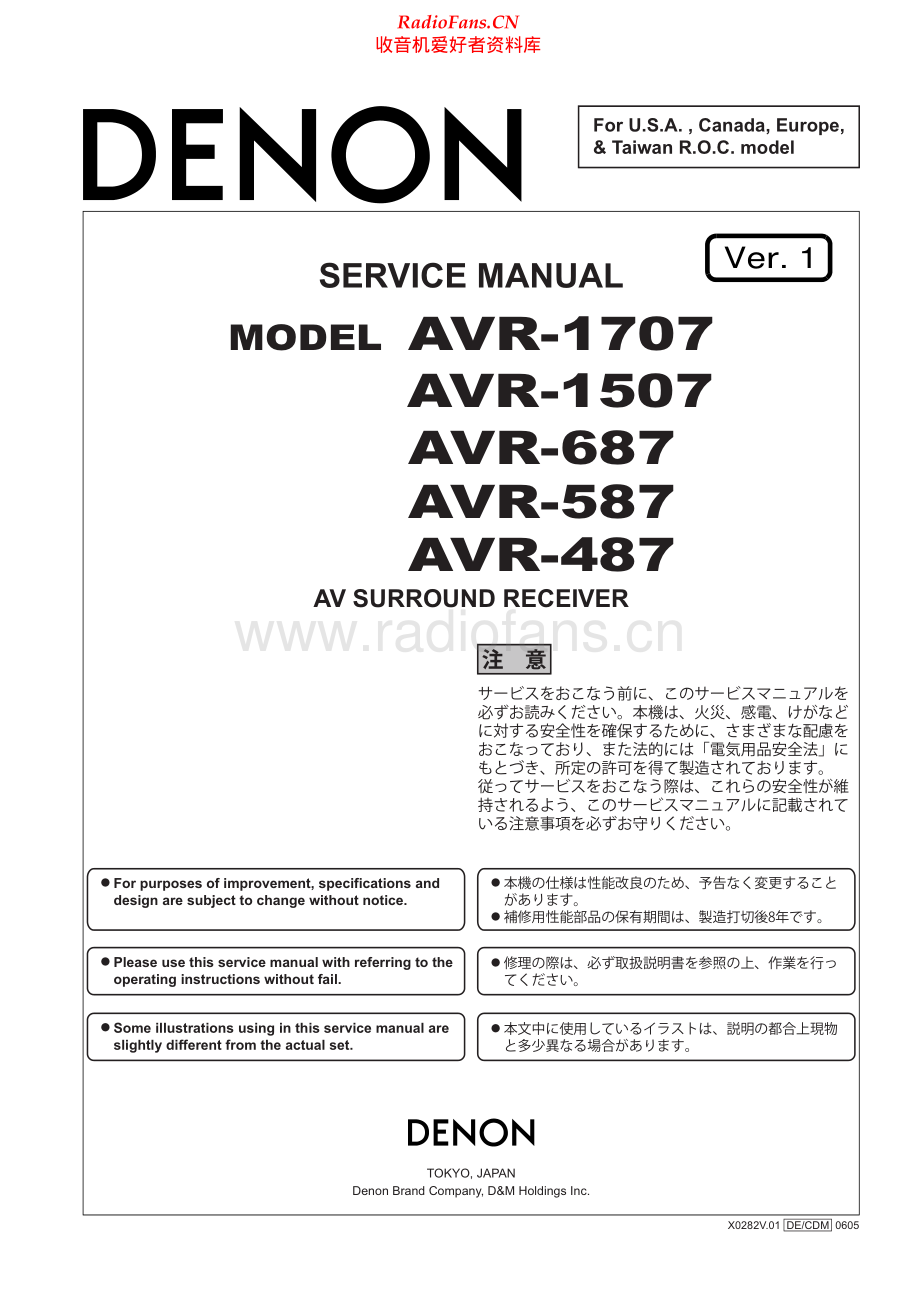 Denon-AVR1507-avr-sm维修电路原理图.pdf_第1页