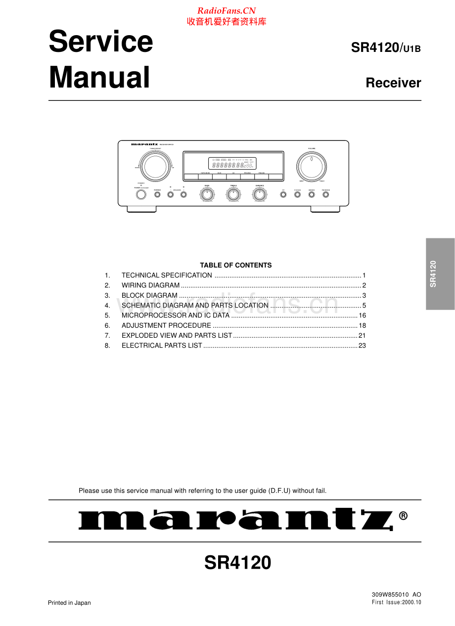 Marantz-SR4120-avr-sm 维修电路原理图.pdf_第1页