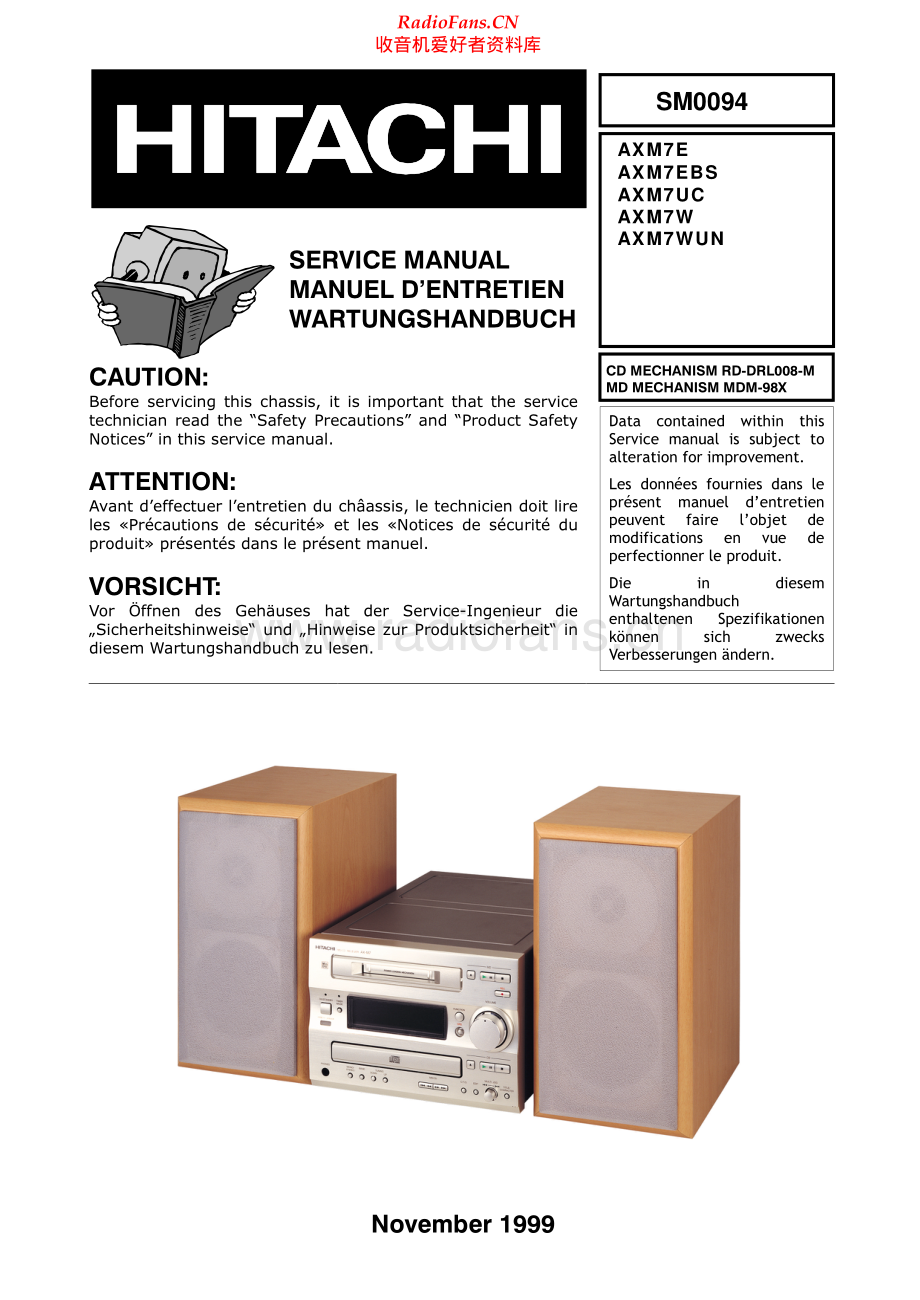 Hitachi-AXM7E-mc-sm 维修电路原理图.pdf_第1页