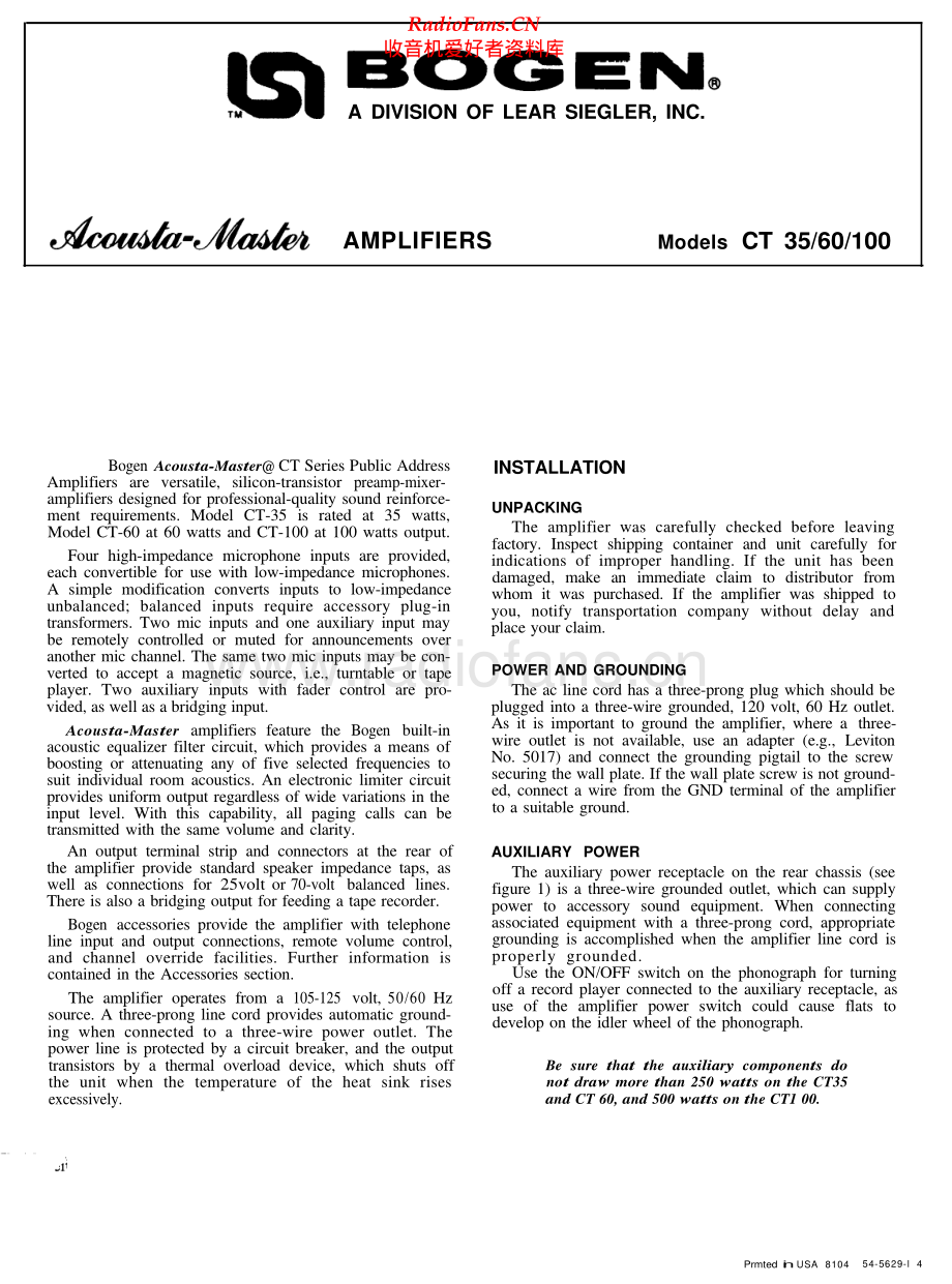 Bogen-CT60-pa-sm维修电路原理图.pdf_第1页