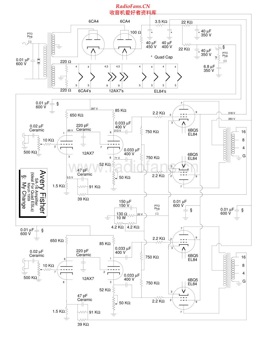 Fisher-SA16-pwr-sch维修电路原理图.pdf_第1页