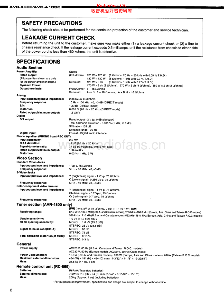 Denon-AVR4800-avr-sm维修电路原理图.pdf_第2页