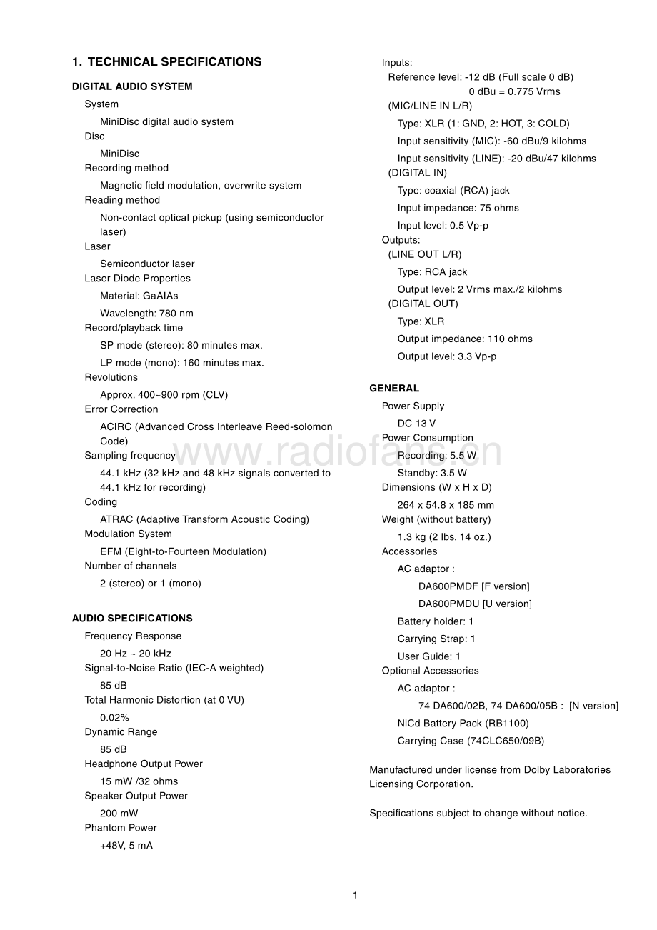 Marantz-PMD650-pmdr-sm 维修电路原理图.pdf_第3页