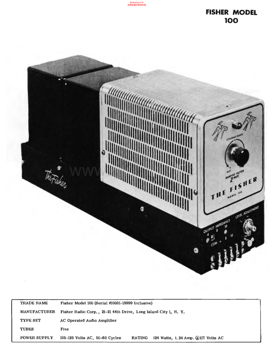 Fisher-100-pwr-sm维修电路原理图.pdf_第1页