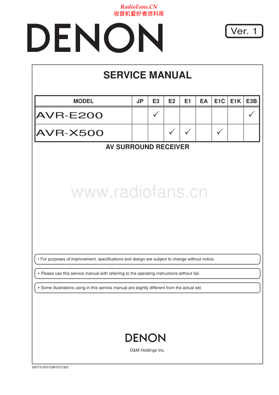 Denon-AVRE200-avr-sm维修电路原理图.pdf_第1页