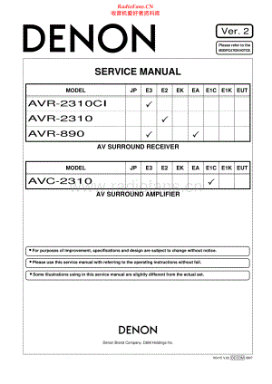Denon-AVR2310CI-avr-sm2维修电路原理图.pdf