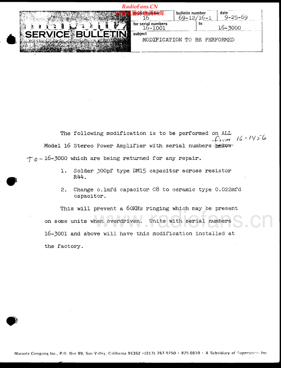 Marantz-Model16-pwr-sb 维修电路原理图.pdf_第1页