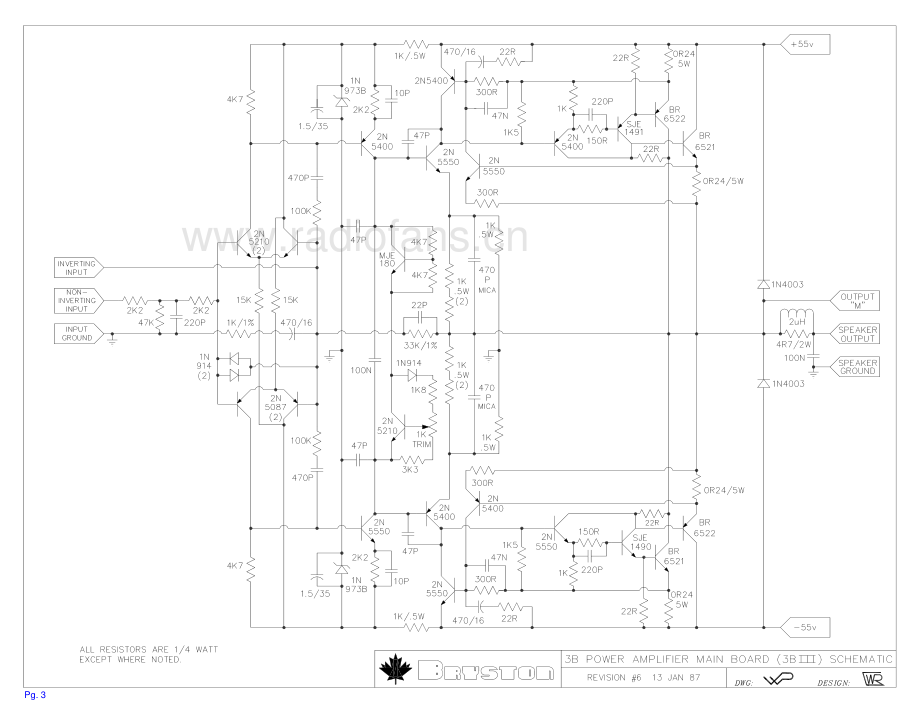 Bryston-8B-ST-pwr-sch维修电路原理图.pdf_第3页