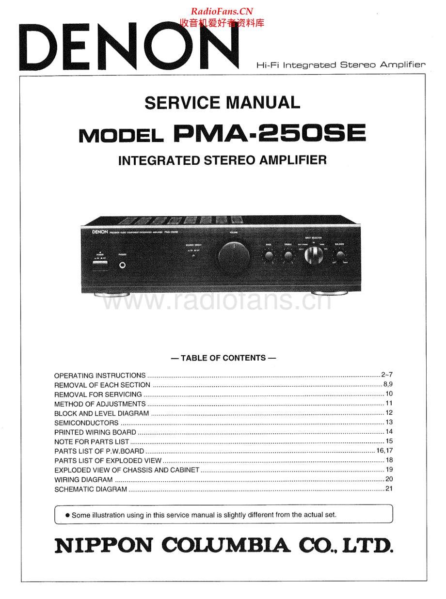 Denon-PMA250SE-int-sm维修电路原理图.pdf_第1页