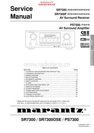 Marantz-SR7300F-avr-sm 维修电路原理图.pdf
