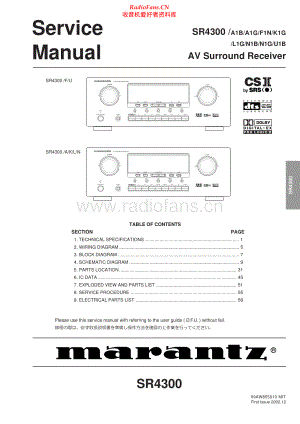 Marantz-SR4300-avr-sm 维修电路原理图.pdf