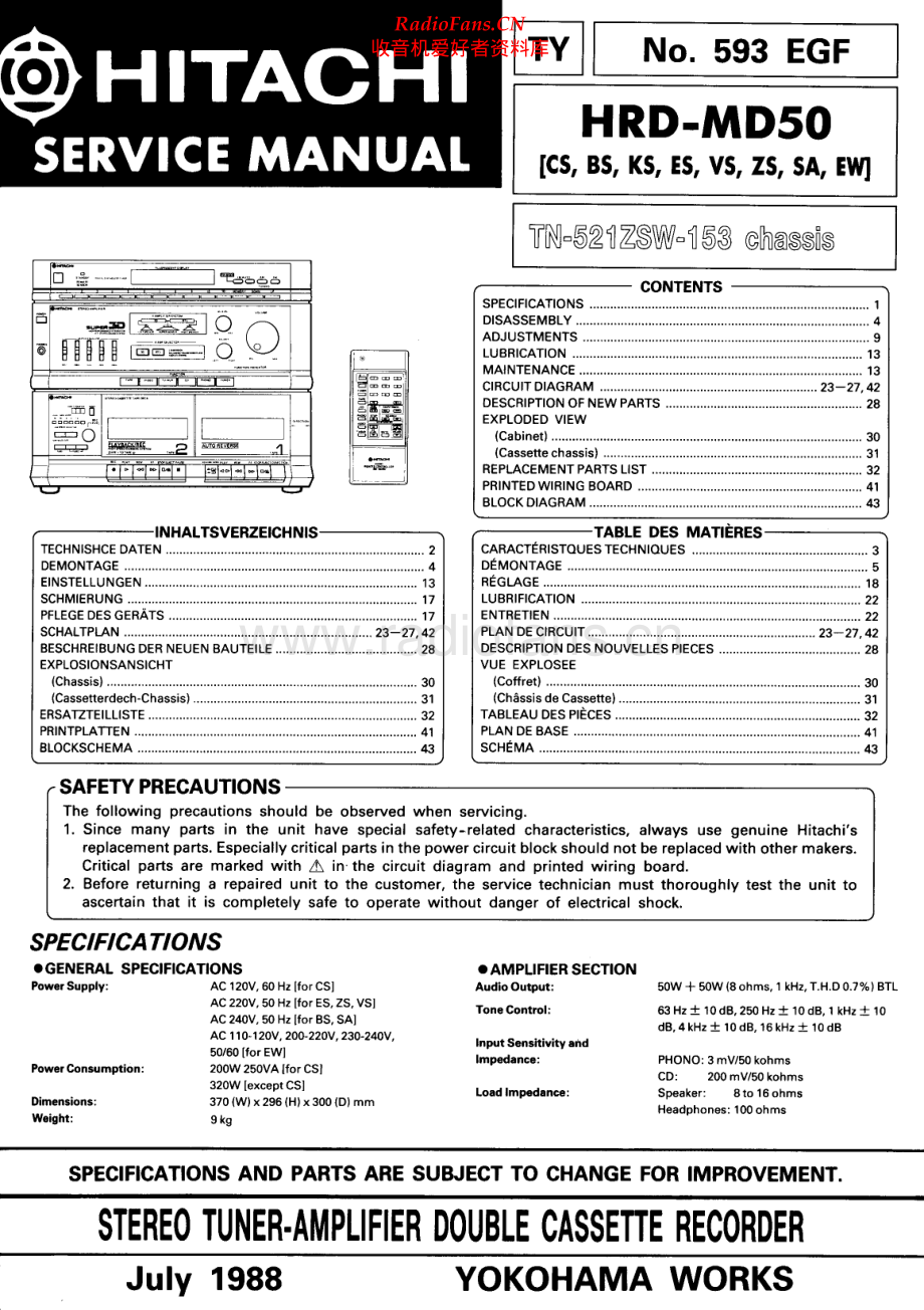 Hitachi-HRDMD50-mc-sm 维修电路原理图.pdf_第1页