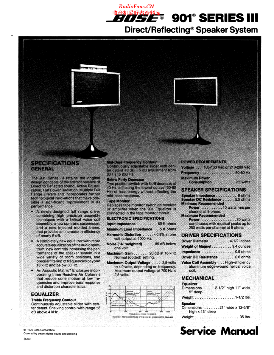 Bose-901III-spk-sm维修电路原理图.pdf_第1页