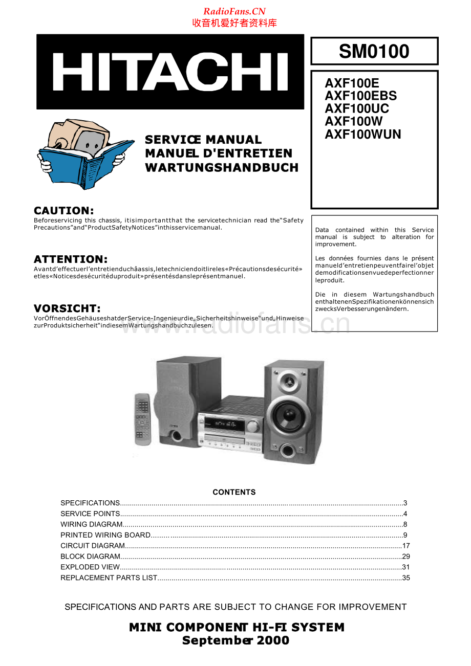 Hitachi-AXF100W-mc-sm 维修电路原理图.pdf_第1页